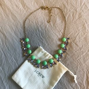 J. Crew Statement Necklace - Gold, Purple & Green